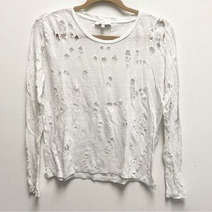 IRO long sleeve distressed tee